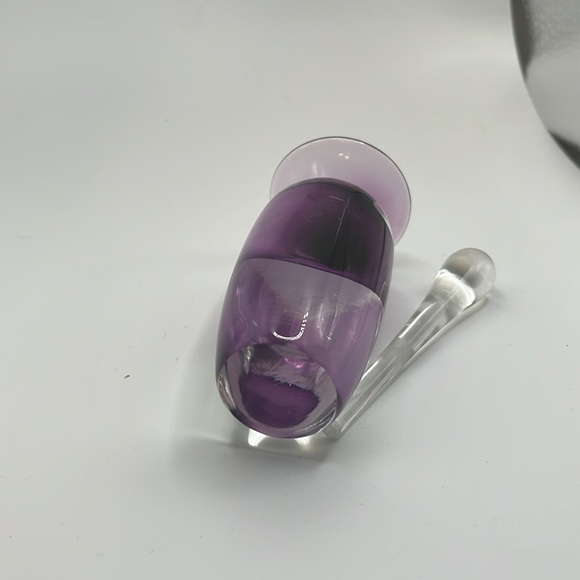 Art Glass Purple Perfume Bottle unsigned - Picture 4 of 6